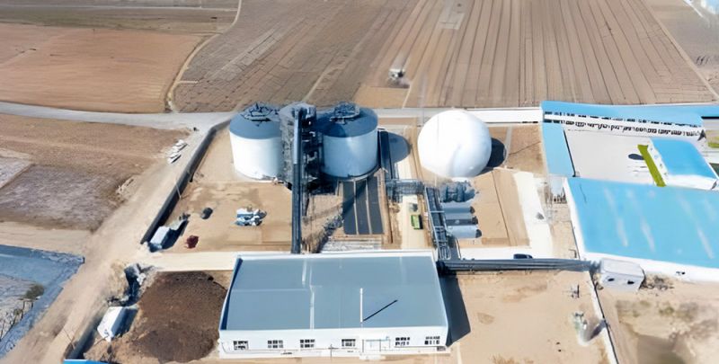 辛集市厭氧工藝餐廚垃圾處理項目航拍圖